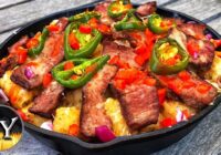 Grilled Tater Tot Tri Tip Nachos