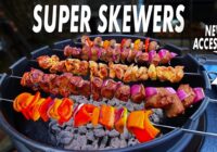 Beef, Chicken, & Veggies Skewers To Test A New Accessory For The Weber Kettle