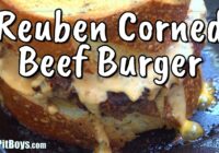 The Reuben Corned Beef Cheese Burger